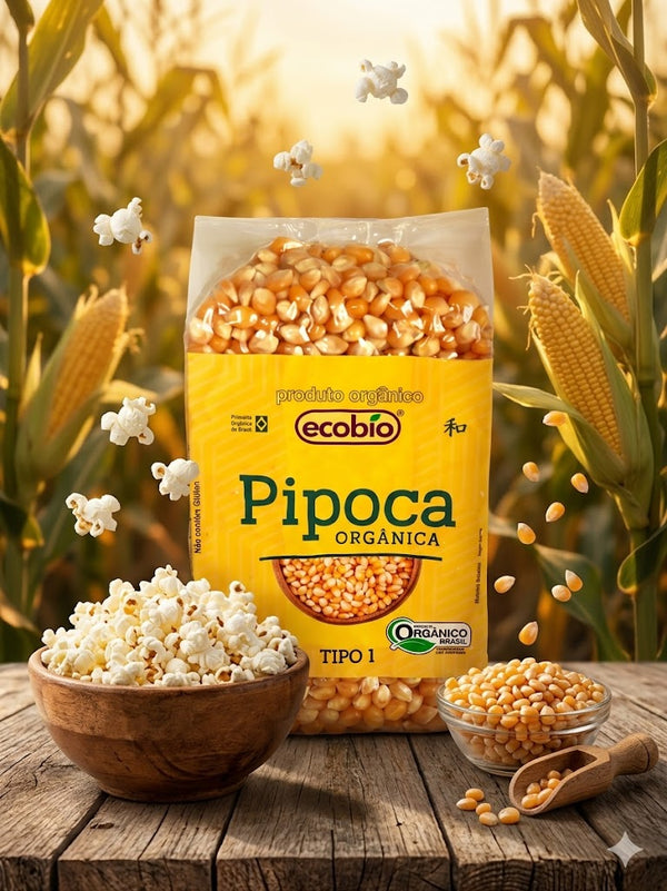 Milho orgânico para pipoca