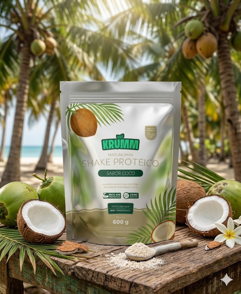 Shake proteico coco pacote - Krumm
