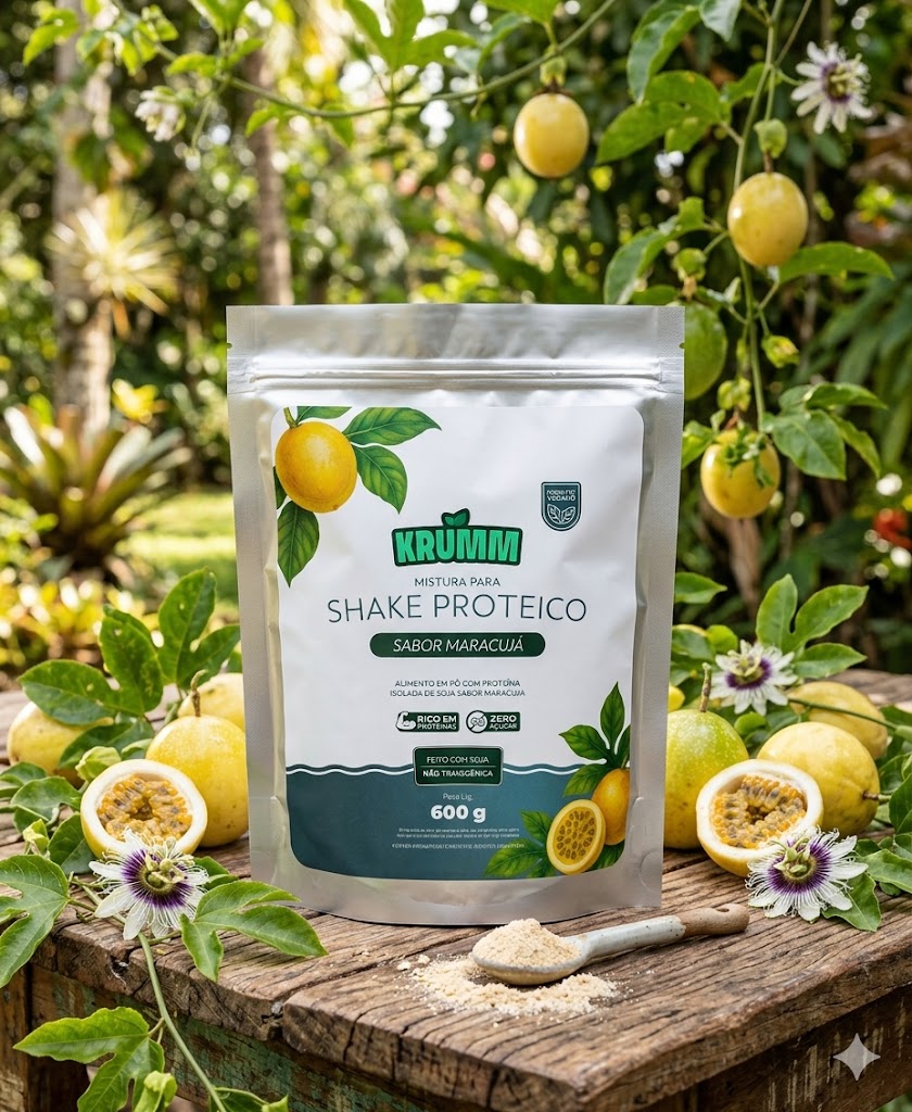 Shake proteico maracujá pacote - Krumm