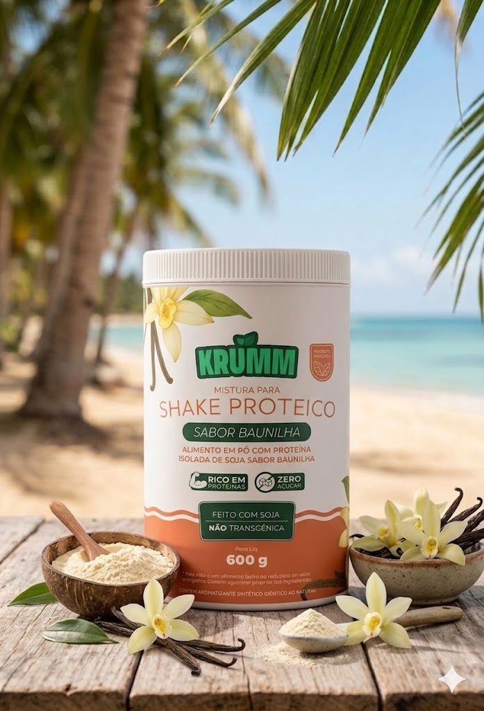 ⁠Shake proteico baunilha - Krumm